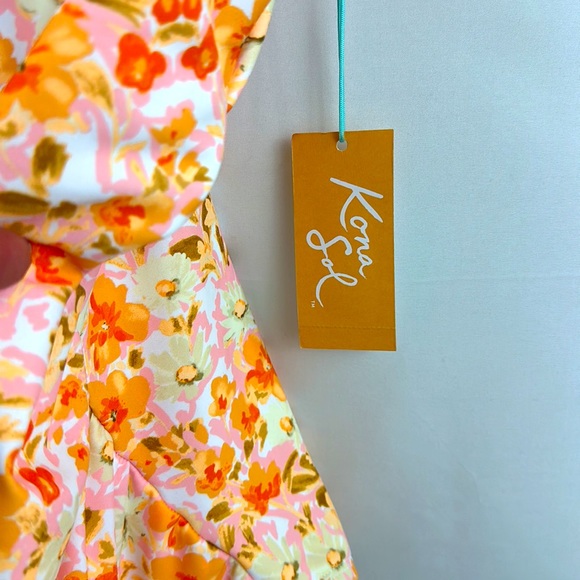 Kona Sol Floral Women's One Shoulder High Coverage One Piece Swimsuit 22W - Picture 7 of 12